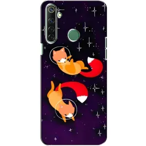 Чехлы с картинкой Лисички для Realme 6i (VPrint) (Лисички космонавты)
