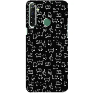 Чехол с принтом для Realme 6i (AlphaPrint) Модные коты (Меленькие котики)