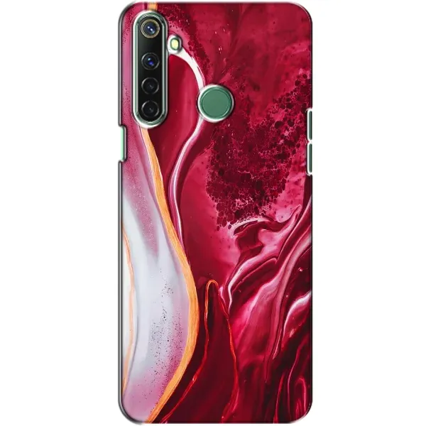 Чохол з принтом «Мрамор червоний» для Realme 6i