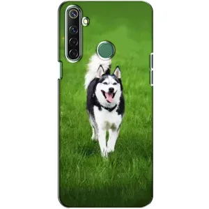 Чехол с Хаски для Realme 6i - (AlphaPrint) (Радостный Хаски)