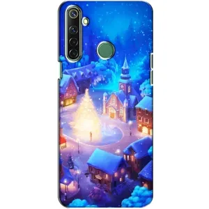 Рождественские Чехлы для Realme 6i (VPrint) (Рождественский город)