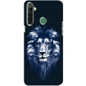 Чехол со Львом для Realme 6i (VPrint) (Синий Лев)