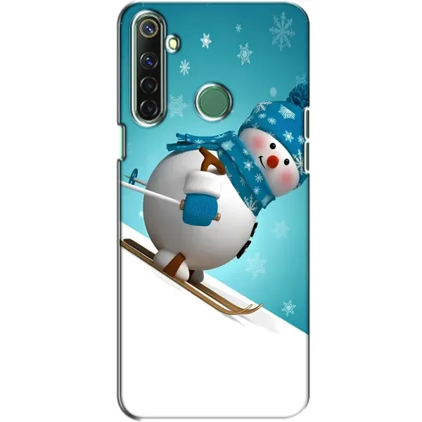 Чохол з принтом «Сніговик на лижах» для Realme 6i