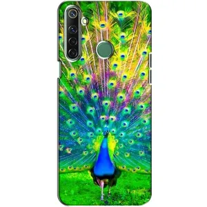 Чехол с птицами на Realme 6i (VPrint) (Яркий Павлин)