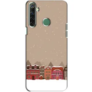 Новогодние, Праздничные Чехлы для Realme 6i - 2024 год (Зимний город)