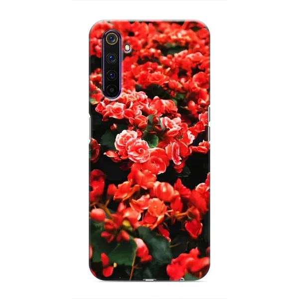 Чехол с принтом «Цветы красные» для Realme 6 Pro