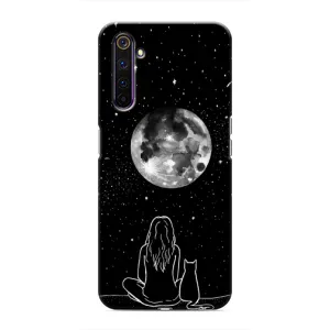 Чохол з малюнком кіт на Realme 6 Pro (Дівчина з котом)