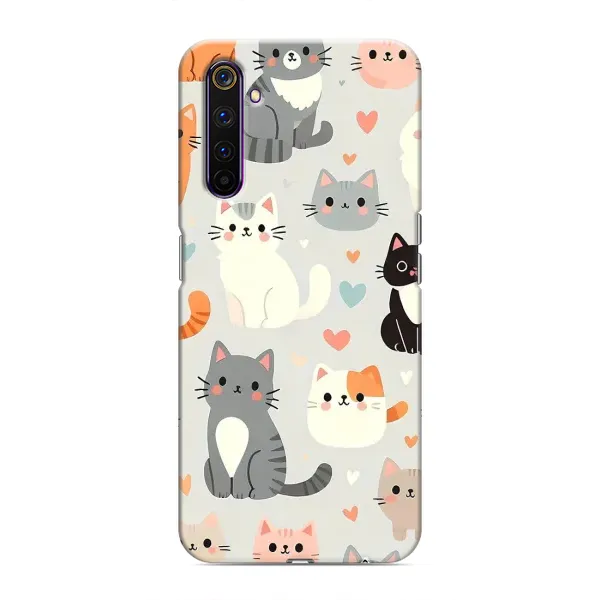 Чохол з принтом «Колаж котів» для Realme 6 Pro