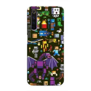 Чохол Майнкрафт на Realme 6 Pro (AlphaPrint) Minecraft (Колаж Майнкрафт)