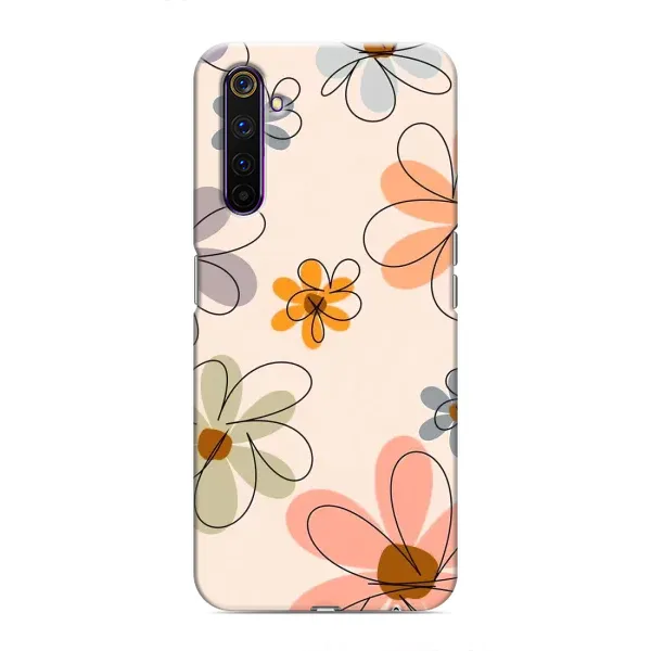 Чехол с принтом «Разноцветные цветы» для Realme 6 Pro