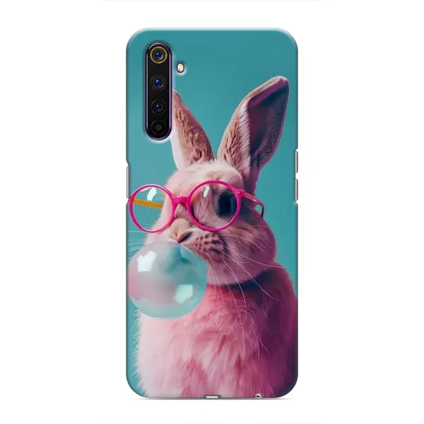 Чехол с принтом «Кролик в очках» для Realme 6 Pro