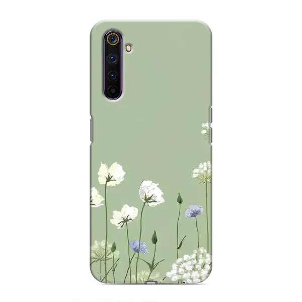 Чехол с принтом «Цветы на зеленом» для Realme 6 Pro