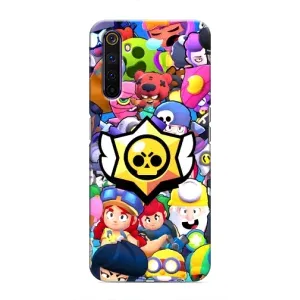 Чехол для Realme 6 Pro Бравл Старс (VPrint) (Лого Brawl Stars)