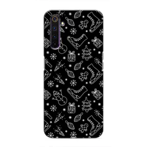 Новорічні, Святкові Чохли для Realme 6 Pro - 2024 год (Новорічний фон)