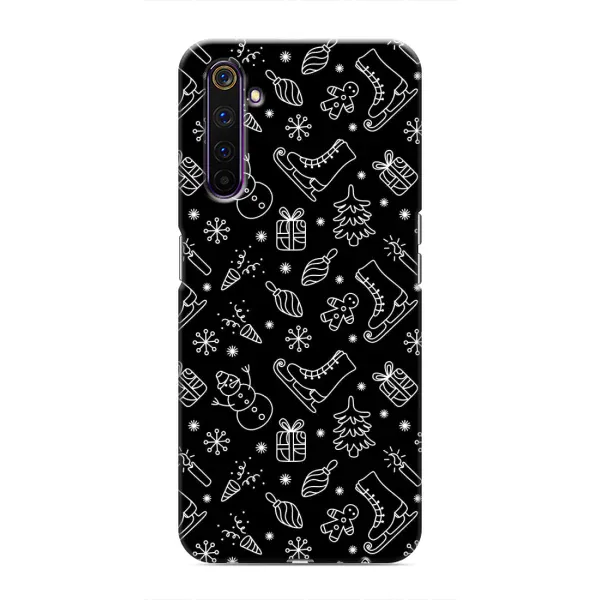 Чохол з принтом «Новорічний фон» для Realme 6 Pro Чохол з принтом «Новорічний фон» для Realme 6 Pro