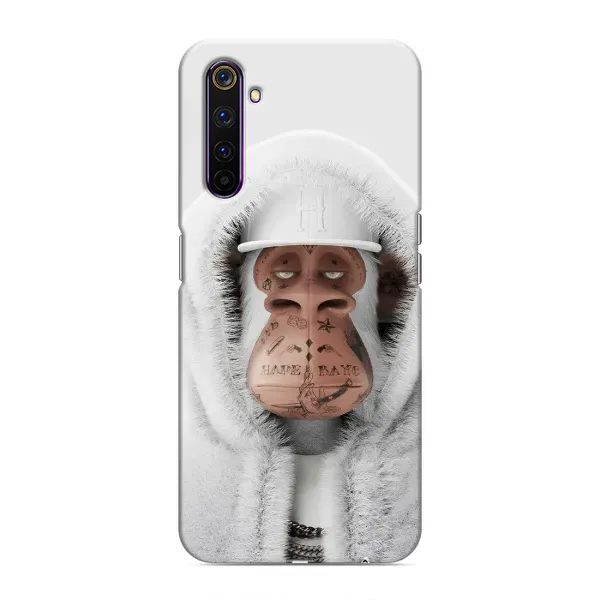 Чехол с принтом «обезьяна NFT в тату» для Realme 6 Pro