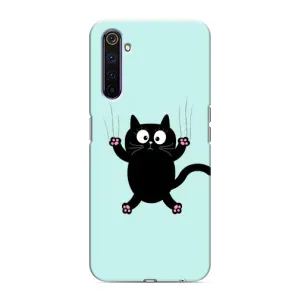 Чохол з принтом для Realme 6 Pro (AlphaPrint) Модні коти (Падаючий кіт)