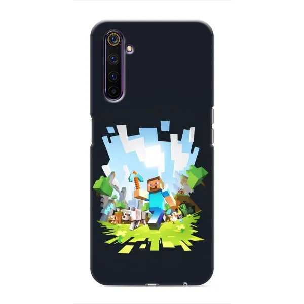 Чохол з принтом «персонажі Minecraft» для Realme 6 Pro