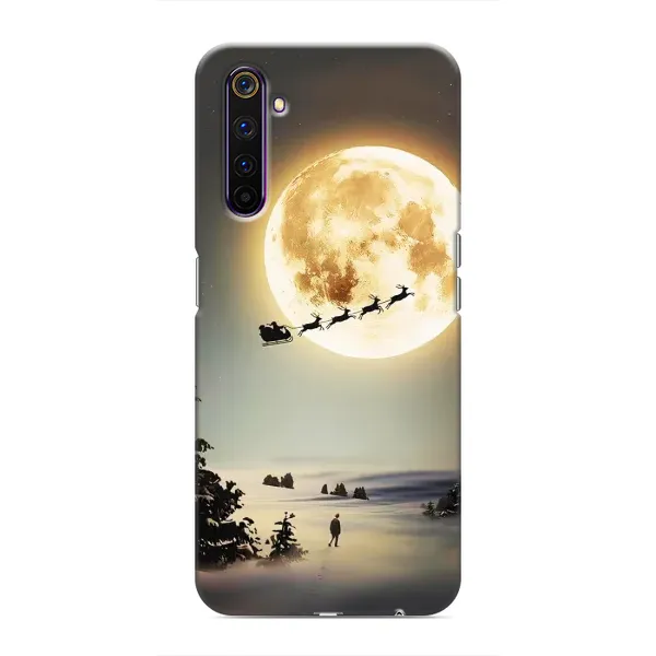 Чохол з принтом «Санта на місяці» для Realme 6 Pro Чохол з принтом «Санта на місяці» для Realme 6 Pro