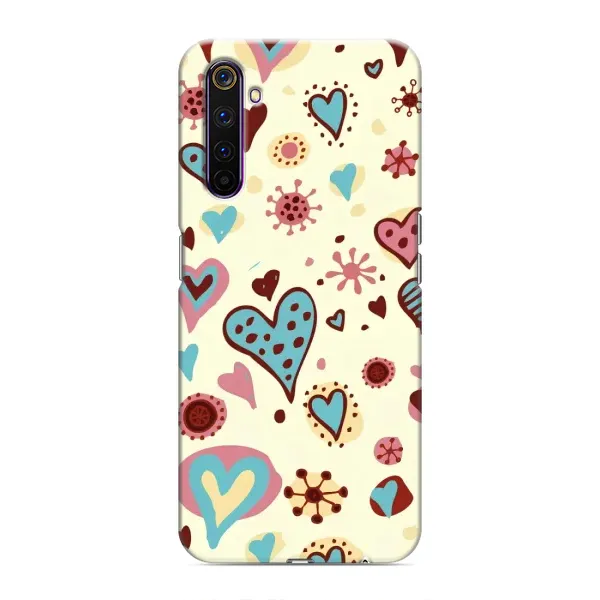 Чохол з принтом «Сердечки» для Realme 6 Pro