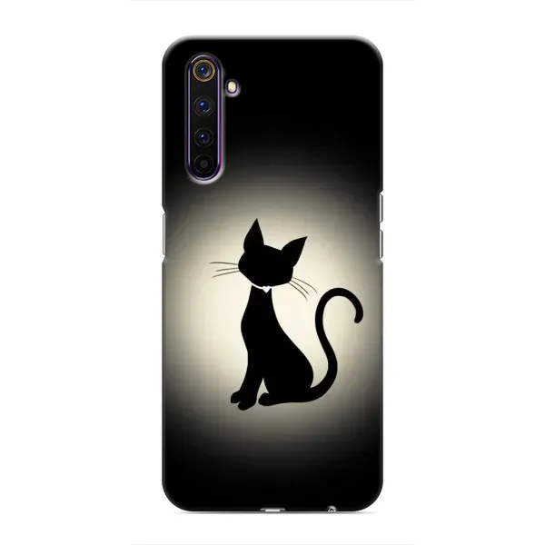 Чохол з принтом «Силует котика» для Realme 6 Pro