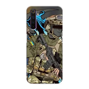 Чехлы с картинкой ЗСУ для Realme 6 Pro (AlphaPrint) (Воїн ЗСУ)