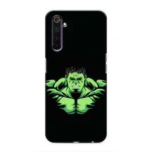 Чохли з героями Марвел Realme 6 Pro (VPrint) (Зелений Халк)