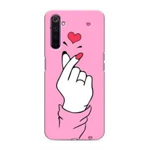 Чохол з принтом для Realme 6 Pro (AlphaPrint - Знак сердечка) (Знак Love)