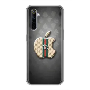 Чехлы ГУЧЧИ для Реалми 6 (AlphaPrint) (Apple gucci)