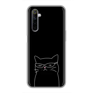 Чехол с рисунком кот на Realme 6 (Равнодушный кот)