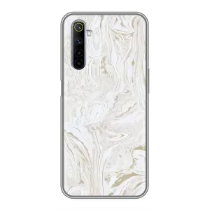 Мраморный чехол на Realme 6 (VPrint) (Белый мрамор)