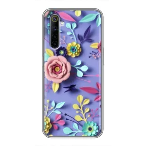 Чехлы с Цветами для Realme 6 (VPrint) (Цветочный дизайн)