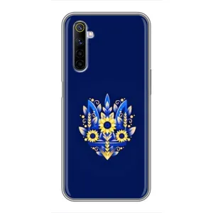 Чохли для Realme 6 Укр. Символіка (AlphaPrint) (Квітковий Герб)