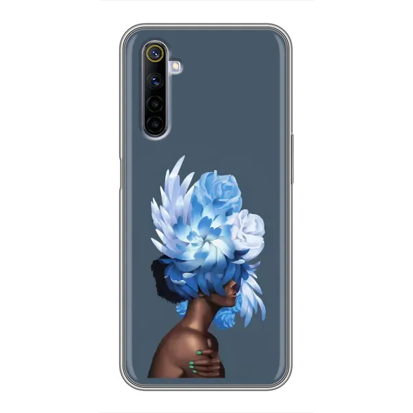 Чехол с принтом «Цветы на голове» для Realme 6
