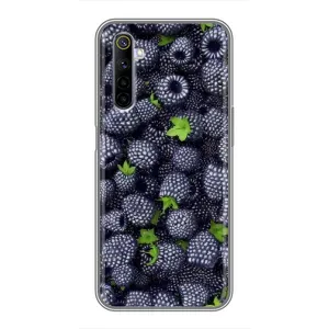 Чехлы с Фруктами для Realme 6 (VPrint) (Ежевика)