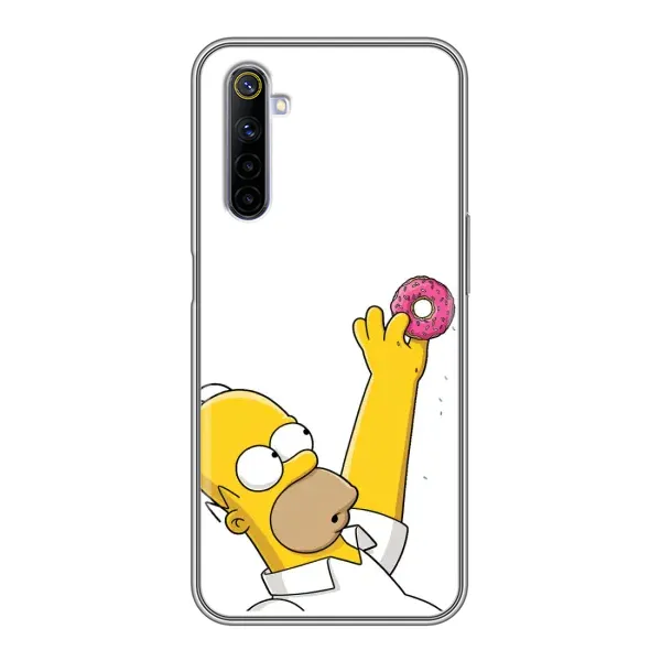 Чехол с принтом «Гомер с пончиком» для Realme 6