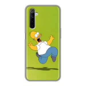 Чехол с Симпсонами для Realme 6 (VPrint) (Гомер Симпсон)