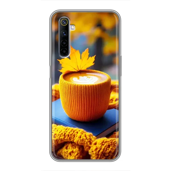 Чохол з принтом «Кава на жовтому пледі» для Realme 6