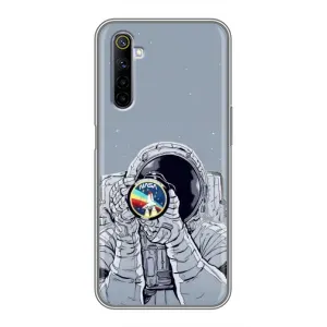 Чохол NASA для Realme 6 (AlphaPrint) (Космонавт фото)
