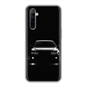 Чехол для Реалми 6 - с принтом БМВ (AlphaPrint) (Машина BMW)