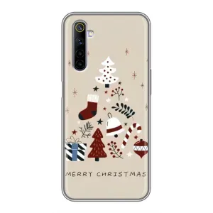 Рождественские, Праздничные Чехлы для Реалми 6 (Merry Christmas)