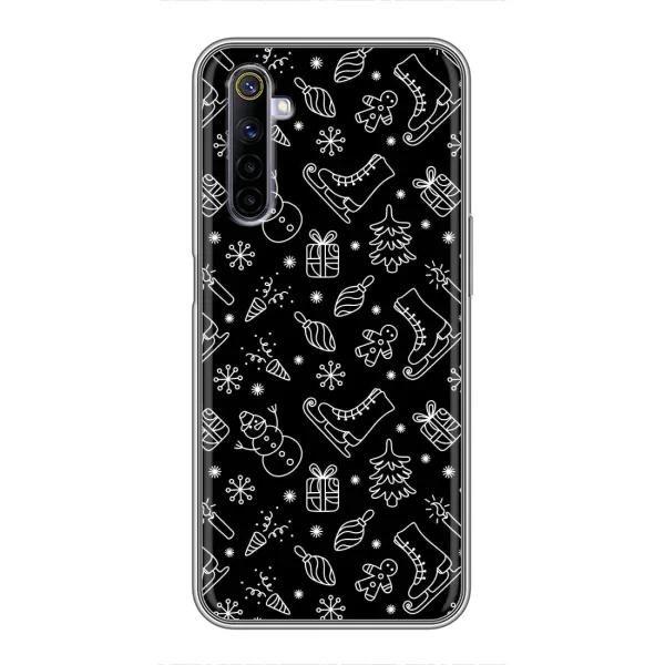 Чехол с принтом «Новогодний фон» для Realme 6 Чехол с принтом «Новогодний фон» для Realme 6