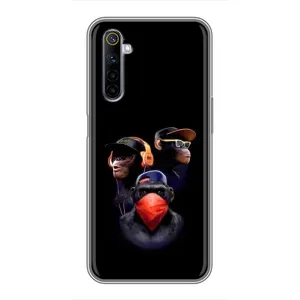 Чехол с Обезьянами Realme 6 - (AlphaPrint) (Три обезьяны)
