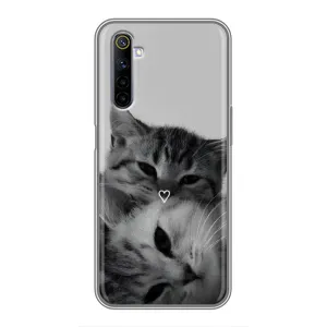 Чехол с рисунком кот на Realme 6 (Пара котов)