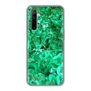 Мраморный чехол на Realme 6 (VPrint) (Салатный Мрамор)