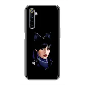Чехлы Венсдей на Realme 6 Уэнсдей (AlphaPrint) (серьезная Уэнздей)