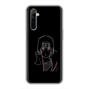 Чехлы на тему: Итачи Учиха для Realme 6 (AlphaPrint) (силуэт Итачи)