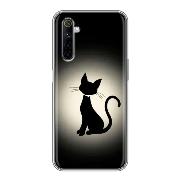 Чехол с принтом «Силуэт котика» для Realme 6 Чехол с принтом «Силуэт котика» для Realme 6