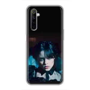 Чехлы Венсдей на Realme 6 Уэнсдей (AlphaPrint) (взгляд Уэнздей)
