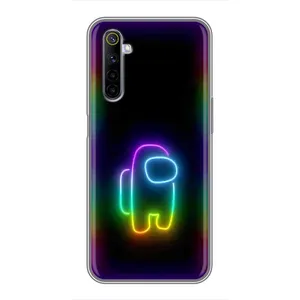 Чехол Амонг Ас для Realme 6 (AlphaPrint) (Яркий скин)